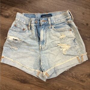 Aeropostale Women's Light Blue Denim Shorts